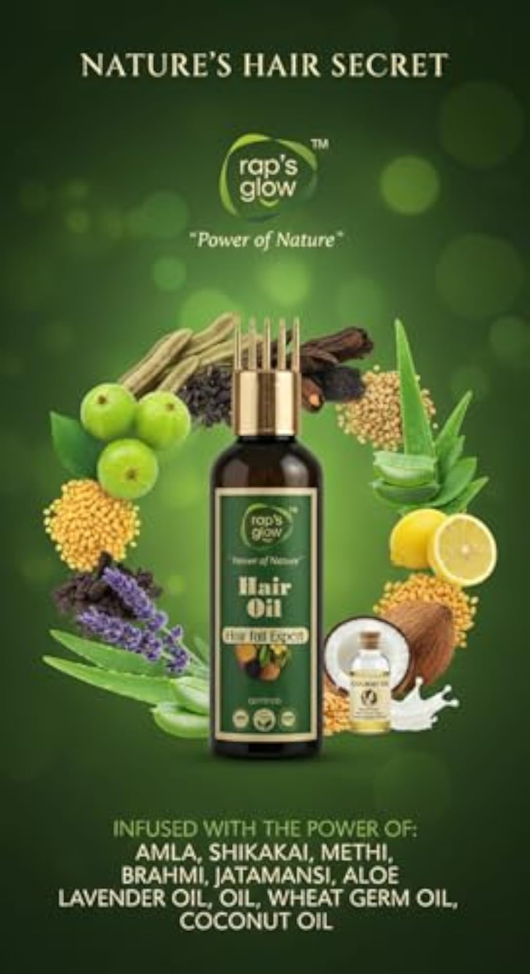 Hair Oil Enriched with Amla, Shikakai and 8 Herbs
